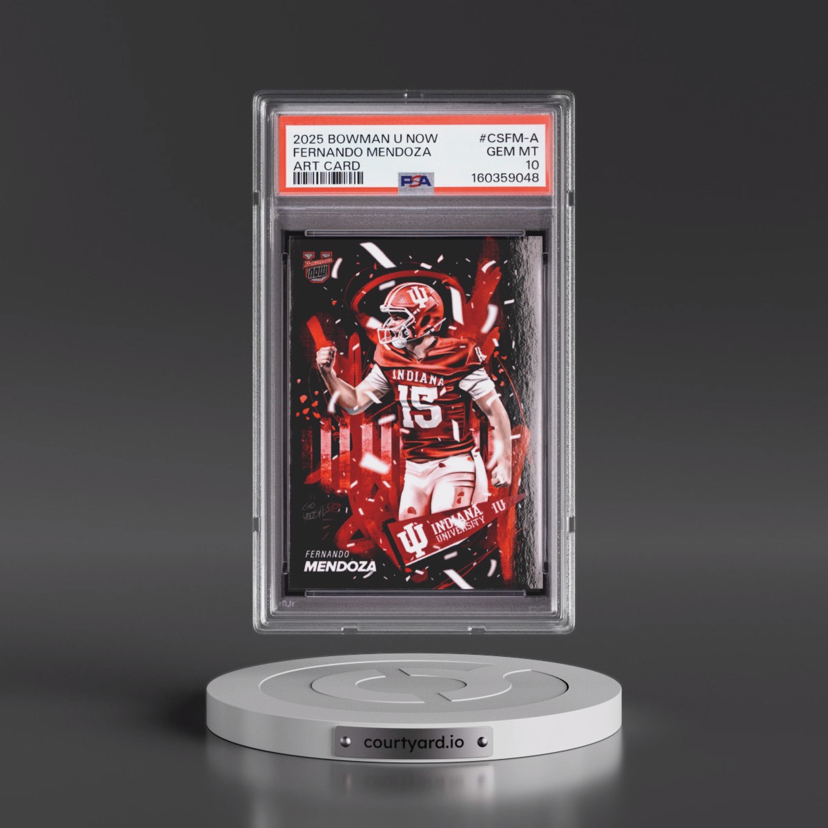2025 Bowman U Now Art Card #CSFM-A Fernando Mendoza (PSA 10 GEM MINT)