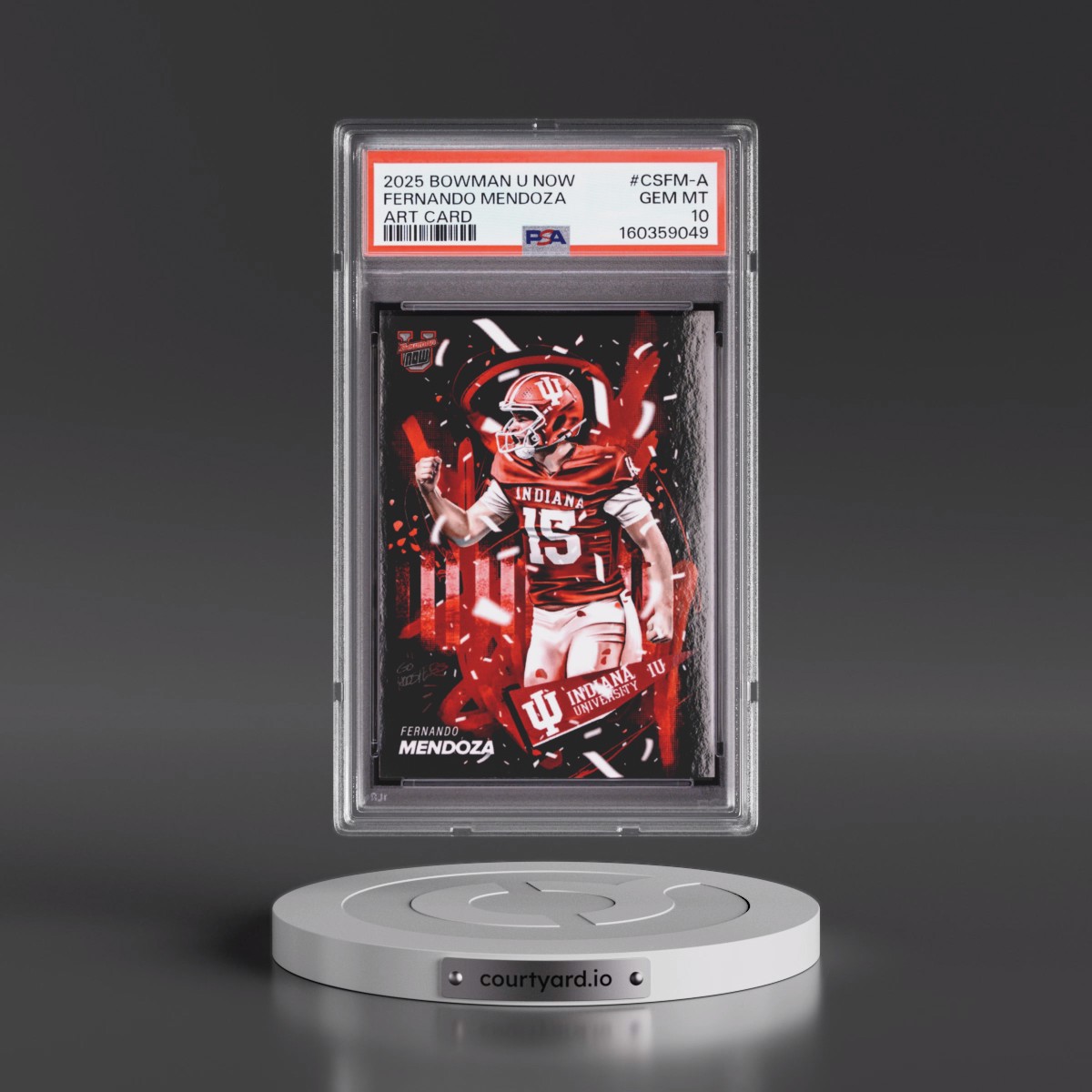 2025 Bowman U Now Art Card #CSFM-A Fernando Mendoza (PSA 10 GEM MINT)