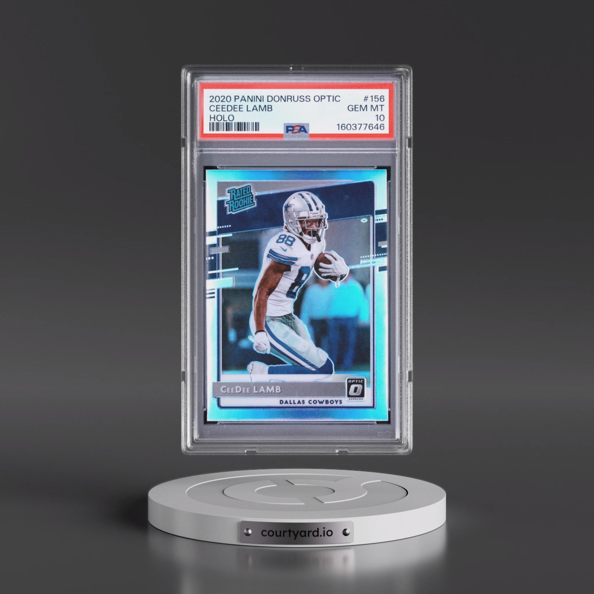 2020 Panini Donruss Optic #156 Ceedee Lamb - Holo (PSA 10 GEM MINT)