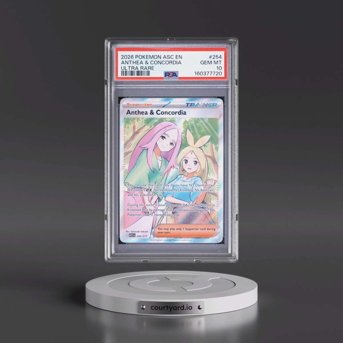 2026 Pokémon Asc EN-Ascended Heroes #254 Anthea & Concordia - Ultra Rare (PSA 10 GEM MINT)