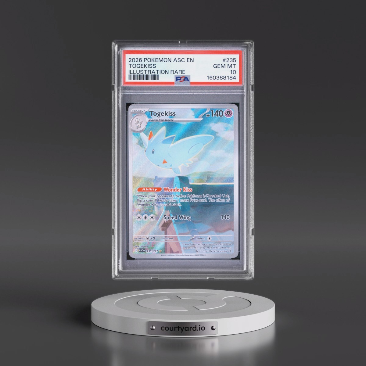 2026 Pokémon Asc EN-Ascended Heroes #235 Togekiss - Illustration Rare (PSA 10 GEM MINT)