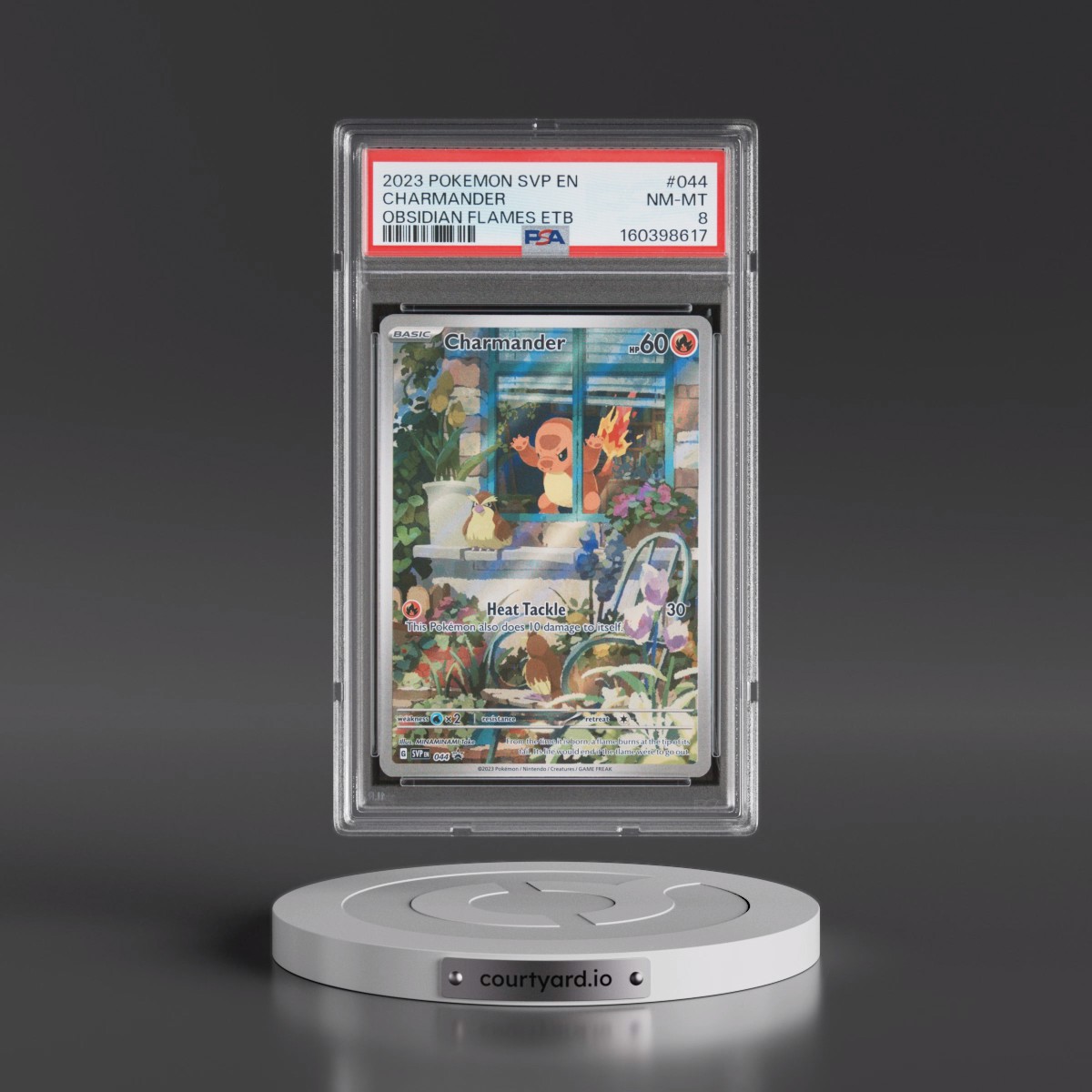 2023 Pokémon Svp EN-SV Black Star Promo #044 Charmander - Obsidian Flames Elite Trainer Box (PSA 8 NM-MT)