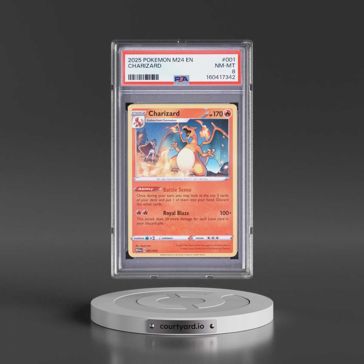 2025 Pokémon M24 EN-Mcdonald's Collection #001 Charizard (PSA 8 NM-MT)