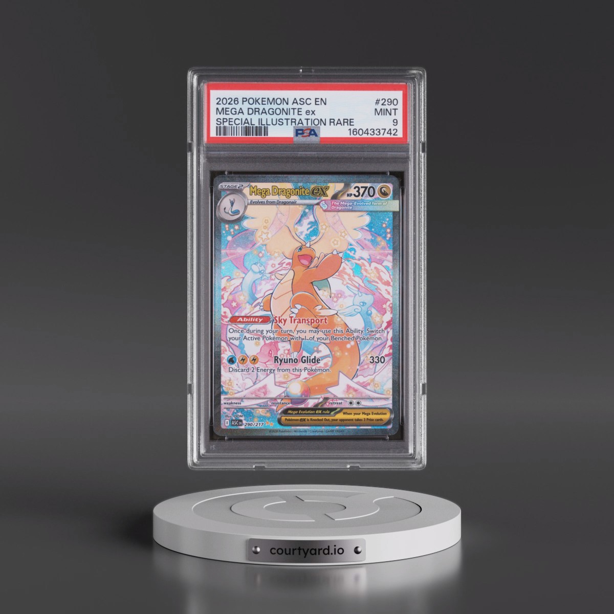 2026 Pokémon Asc EN-Ascended Heroes #290 Mega Dragonite EX - Holo Special Illustration Rare (PSA 9 MINT)