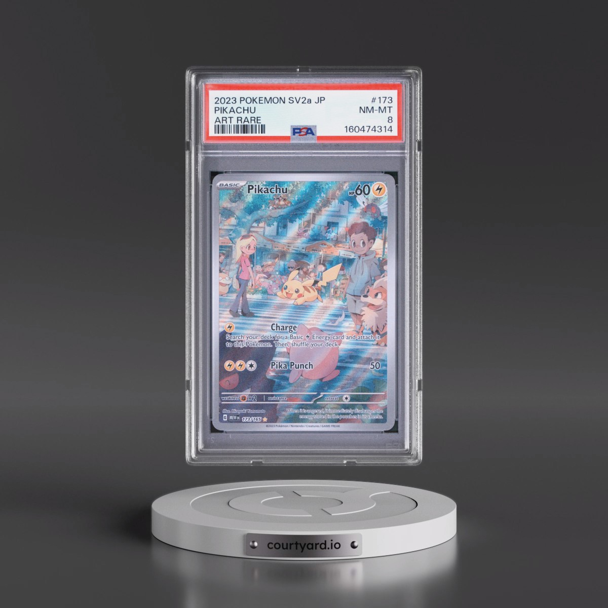 2023 Pokémon Sv2a-Pokémon Card 151 #173 Pikachu - Art Rare (PSA 8 NM-MT)
