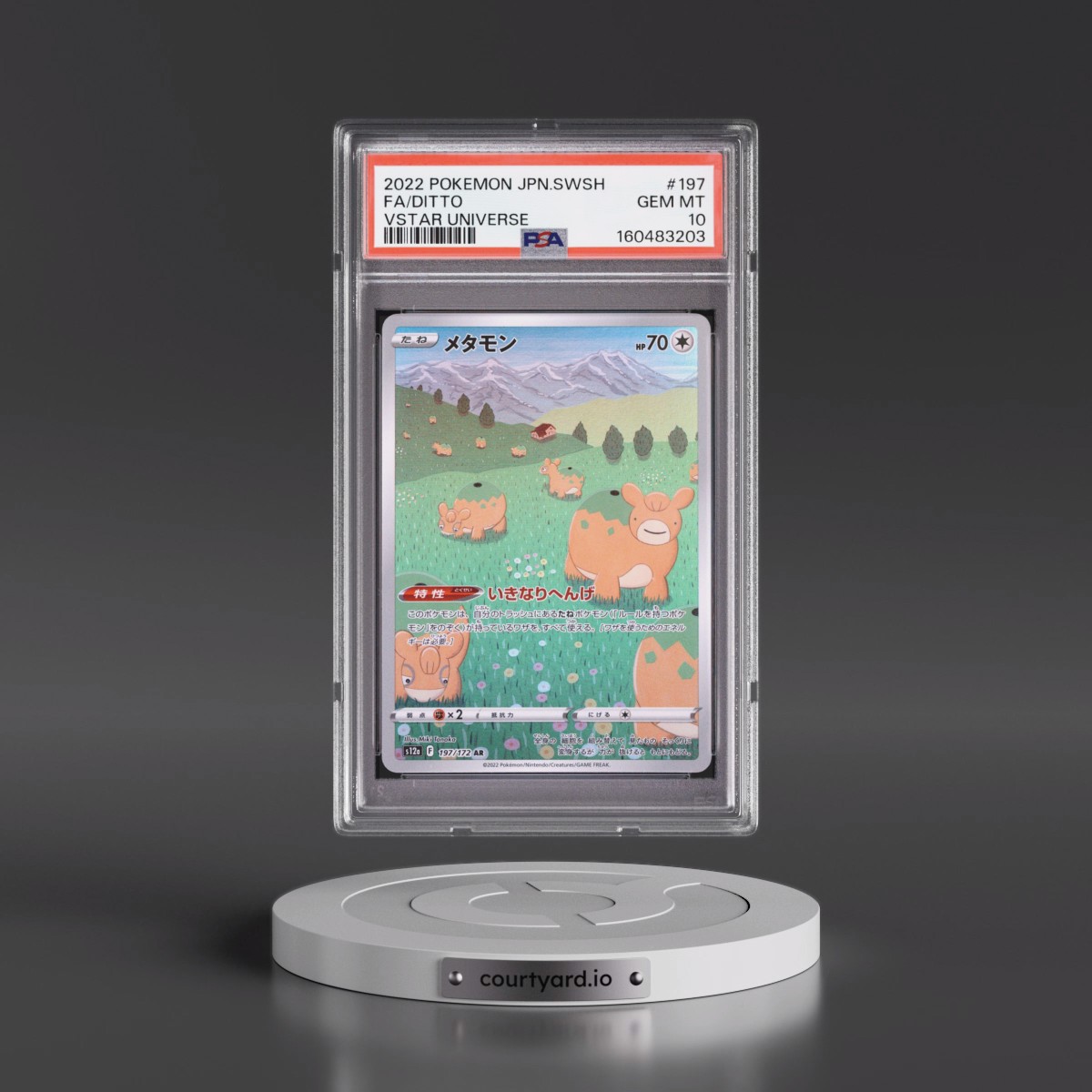 2022 Pokémon Sword & Shield Vstar Universe #197 Ditto - Full Art (PSA 10 GEM MINT)