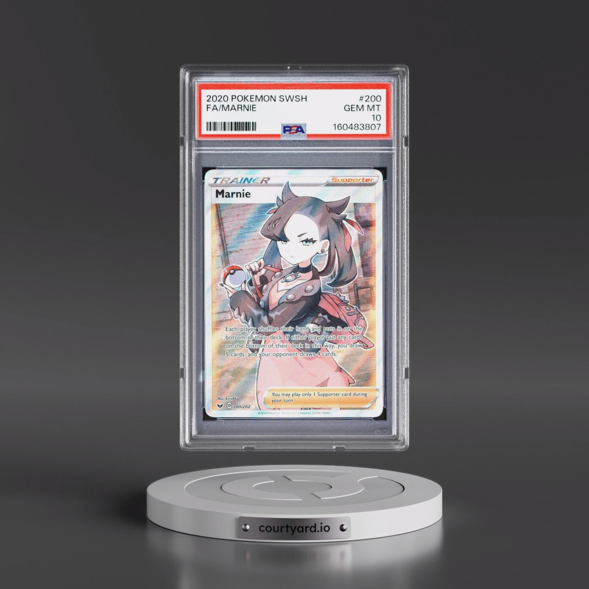 2020 Pokémon Sword & Shield #200 Marnie - Full Art (PSA 10 GEM MINT)