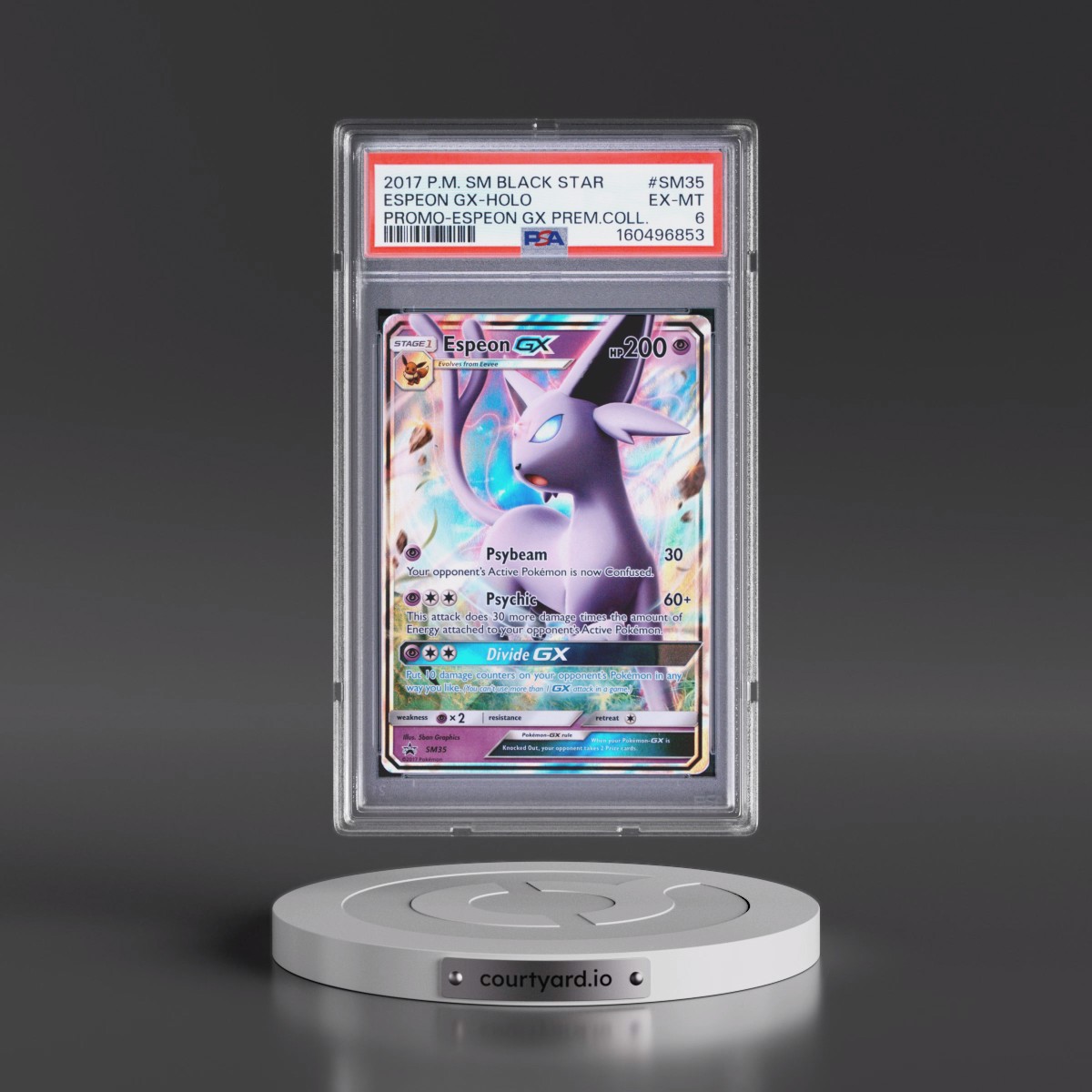 2017 Pokémon SM Black Star Promo #SM35 Espeon GX - Holo Holo Espeon GX Premium Collection (PSA 6 EX-MT)