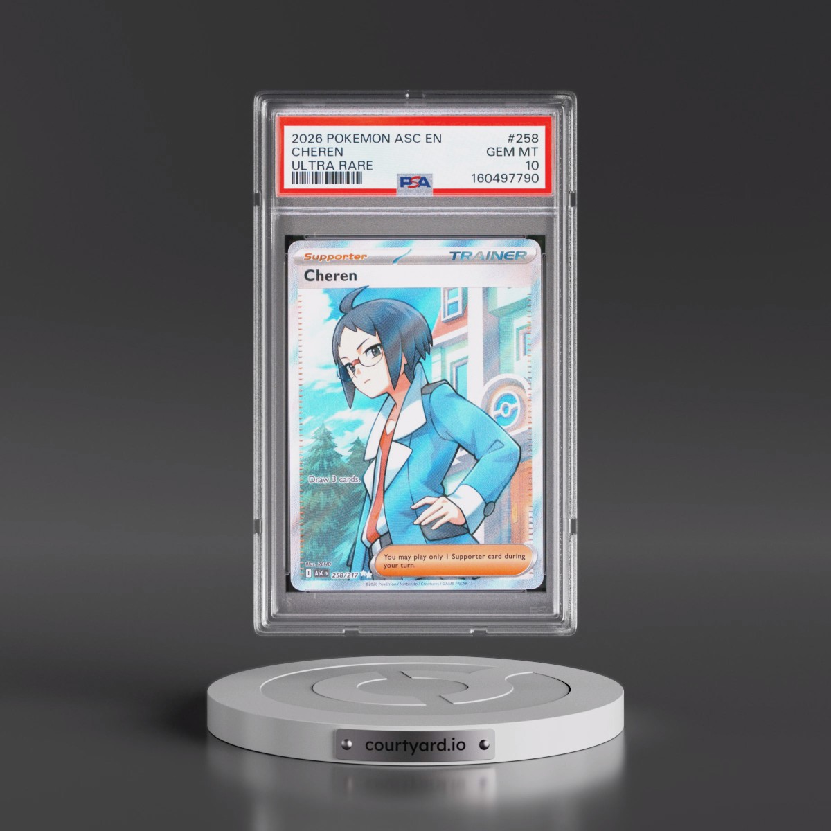 2026 Pokémon Asc EN-Ascended Heroes #258 Cheren - Ultra Rare (PSA 10 GEM MINT)