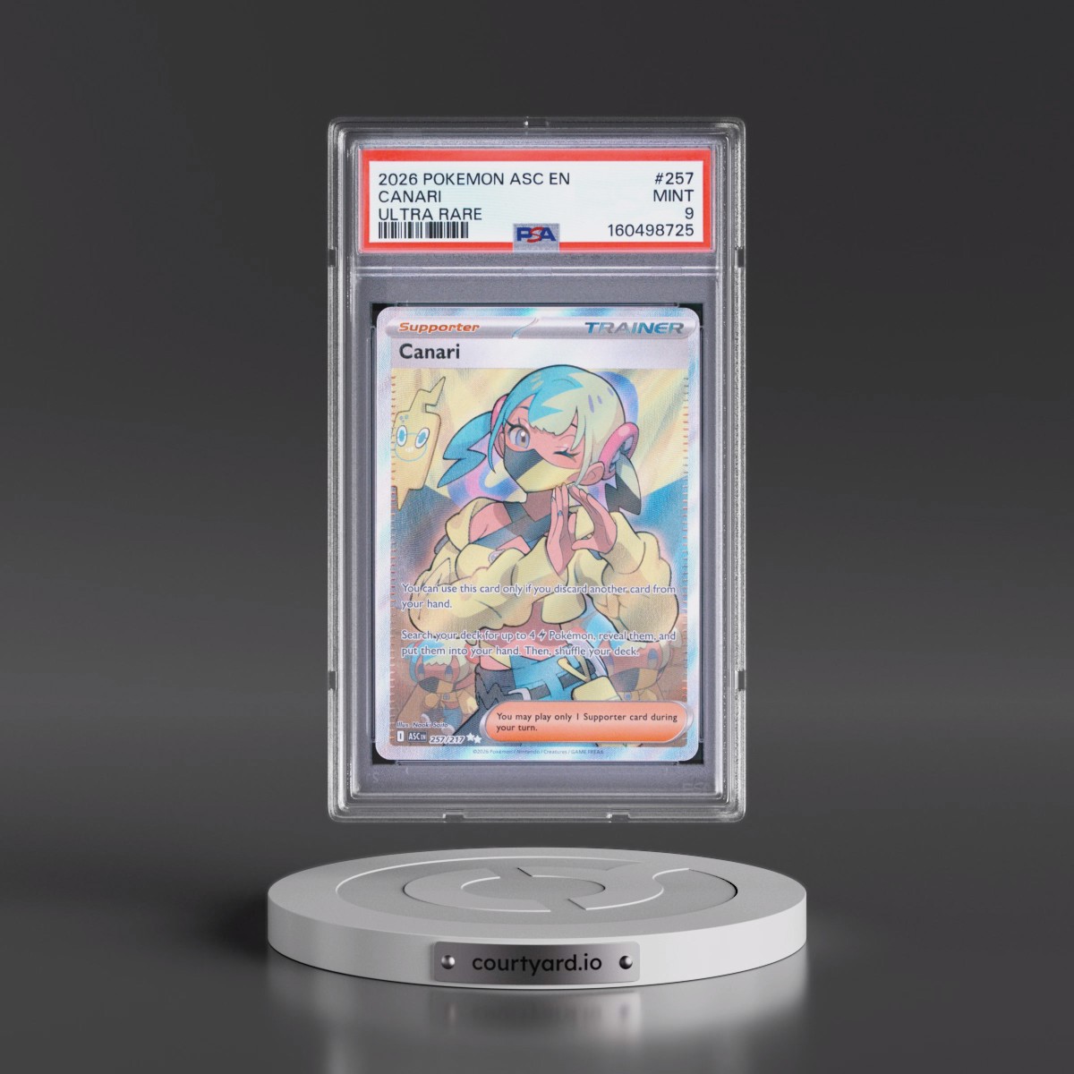 2026 Pokémon Asc EN-Ascended Heroes #257 Canari - Ultra Rare (PSA 9 MINT)