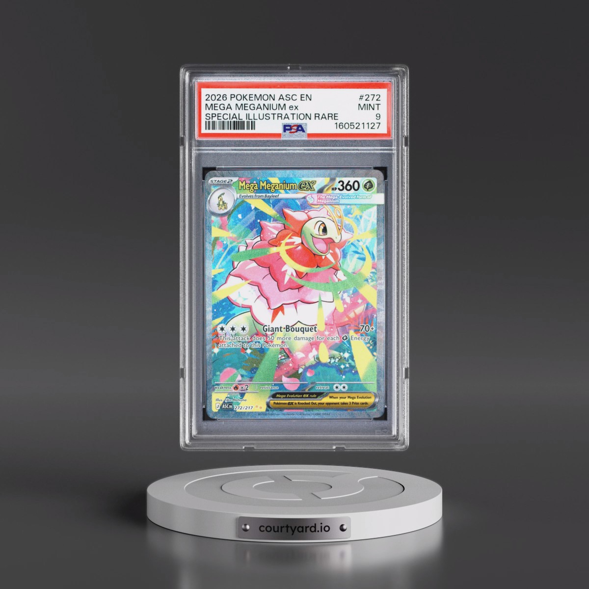 2026 Pokémon Asc EN-Ascended Heroes #272 Mega Meganium EX - Holo Special Illustration Rare (PSA 9 MINT)