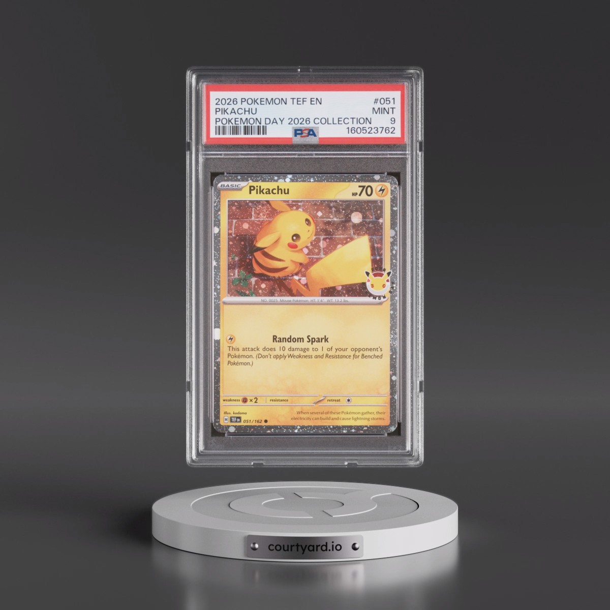2026 Pokémon Tef EN-Temporal Forces #051 Pikachu - Pokemon Day 2026 Collection (PSA 9 MINT)