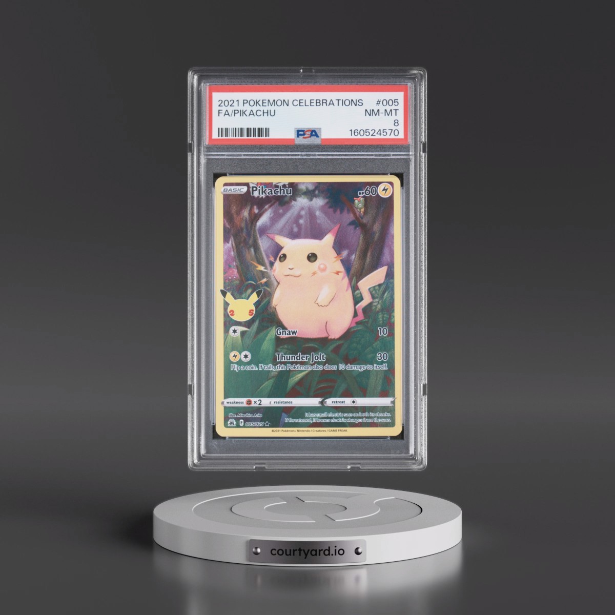 2021 Pokémon Celebrations #005 Pikachu - Full Art (PSA 8 NM-MT)