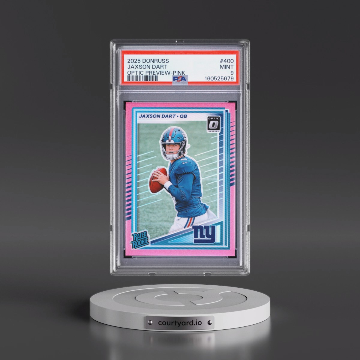2025 Panini Donruss Jaxson Dart - Optic Preview-Pink #400 PSA 9