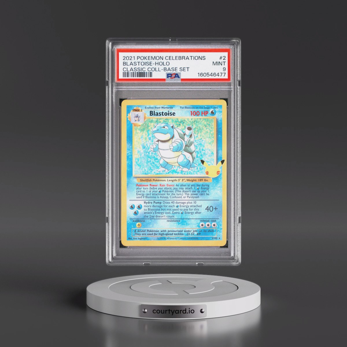2021 Pokémon Celebrations Classic Collection #2 Blastoise - Holo (PSA 9 MINT)
