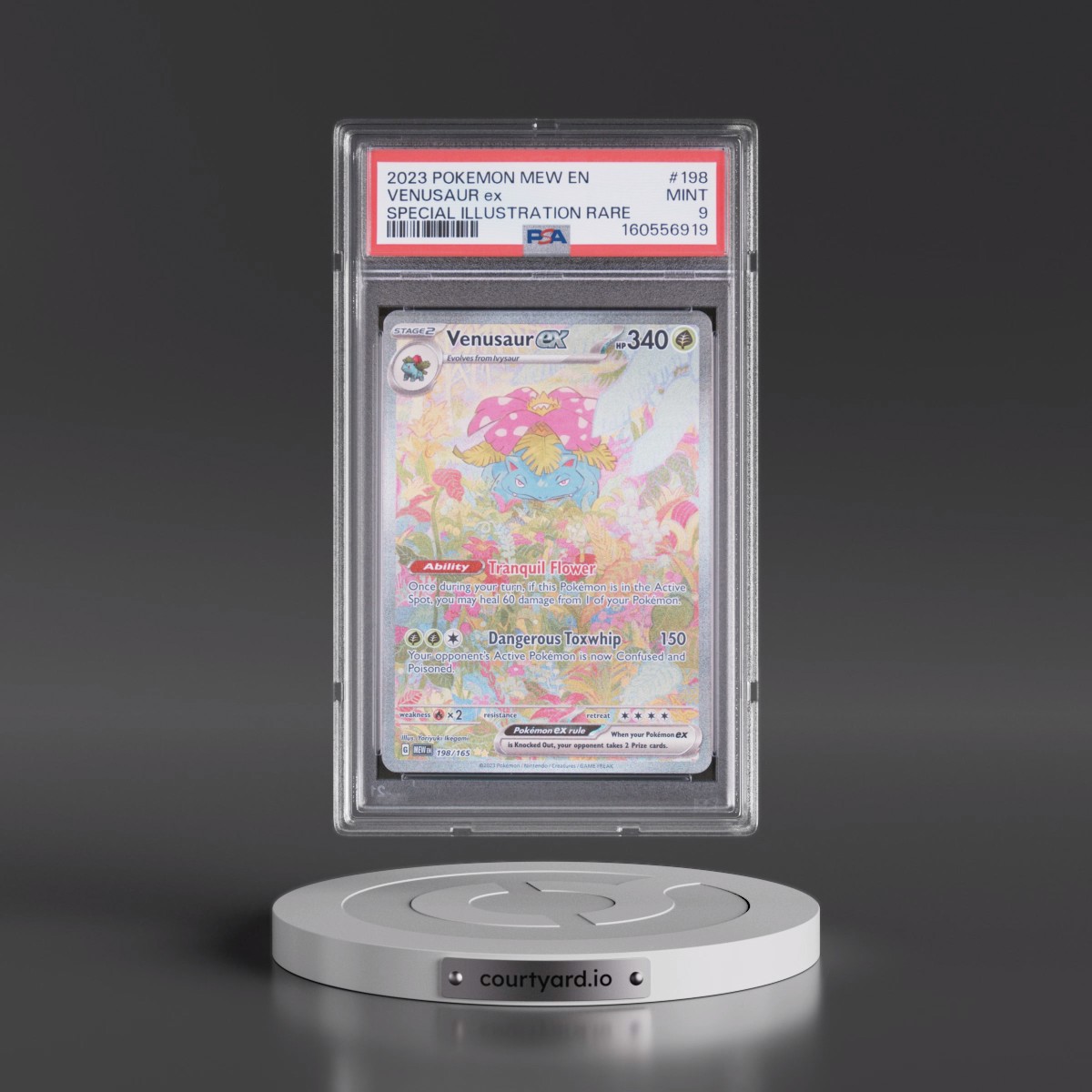 2023 Pokémon Mew EN-151 #198 Venusaur EX - Holo Special Illustration Rare (PSA 9 MINT)