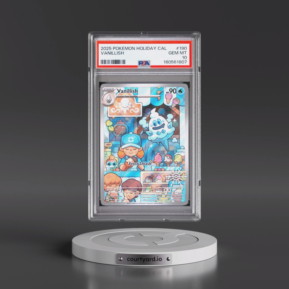 2025 Pokémon Holiday Calendar #190 Vanillish (PSA 10 GEM MINT)