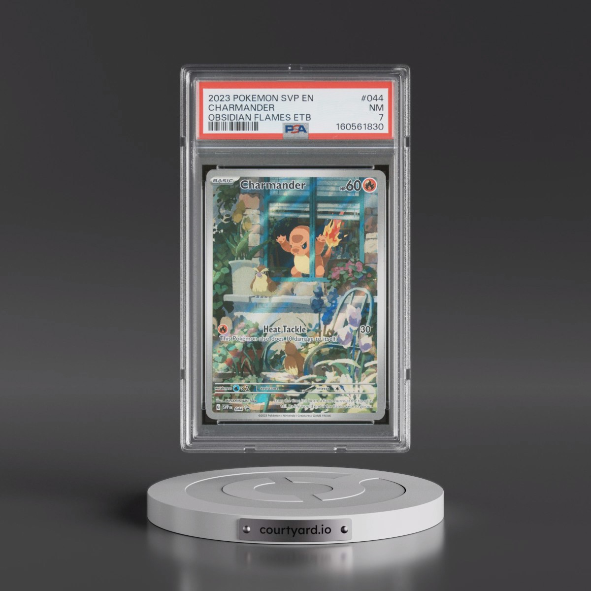 2023 Pokémon Svp EN-SV Black Star Promo #044 Charmander - Obsidian Flames Elite Trainer Box (PSA 7 NM)