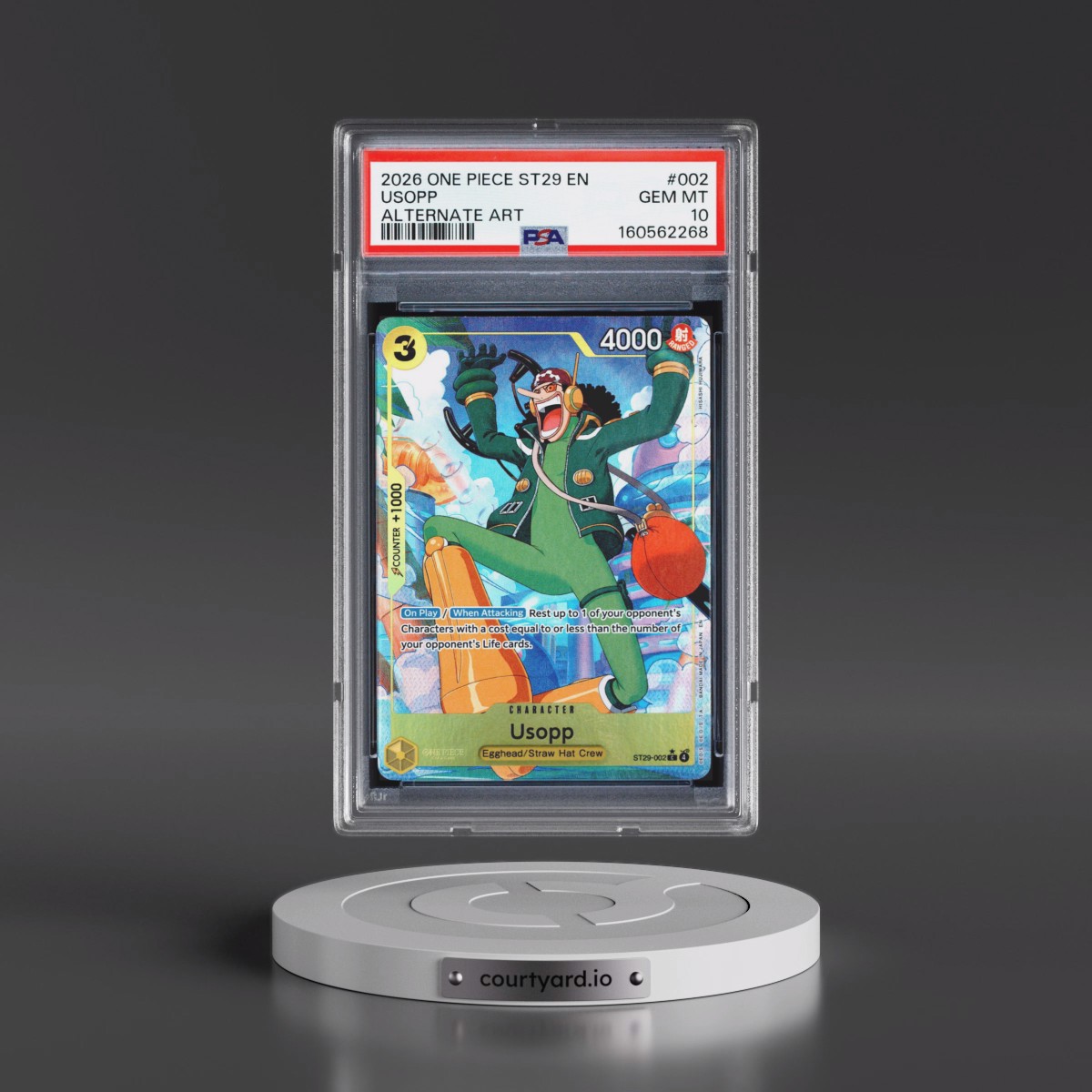 2026 One Piece Starter Deck ST29-Egghead #002 Usopp - Alternate Art (PSA 10 GEM MINT)