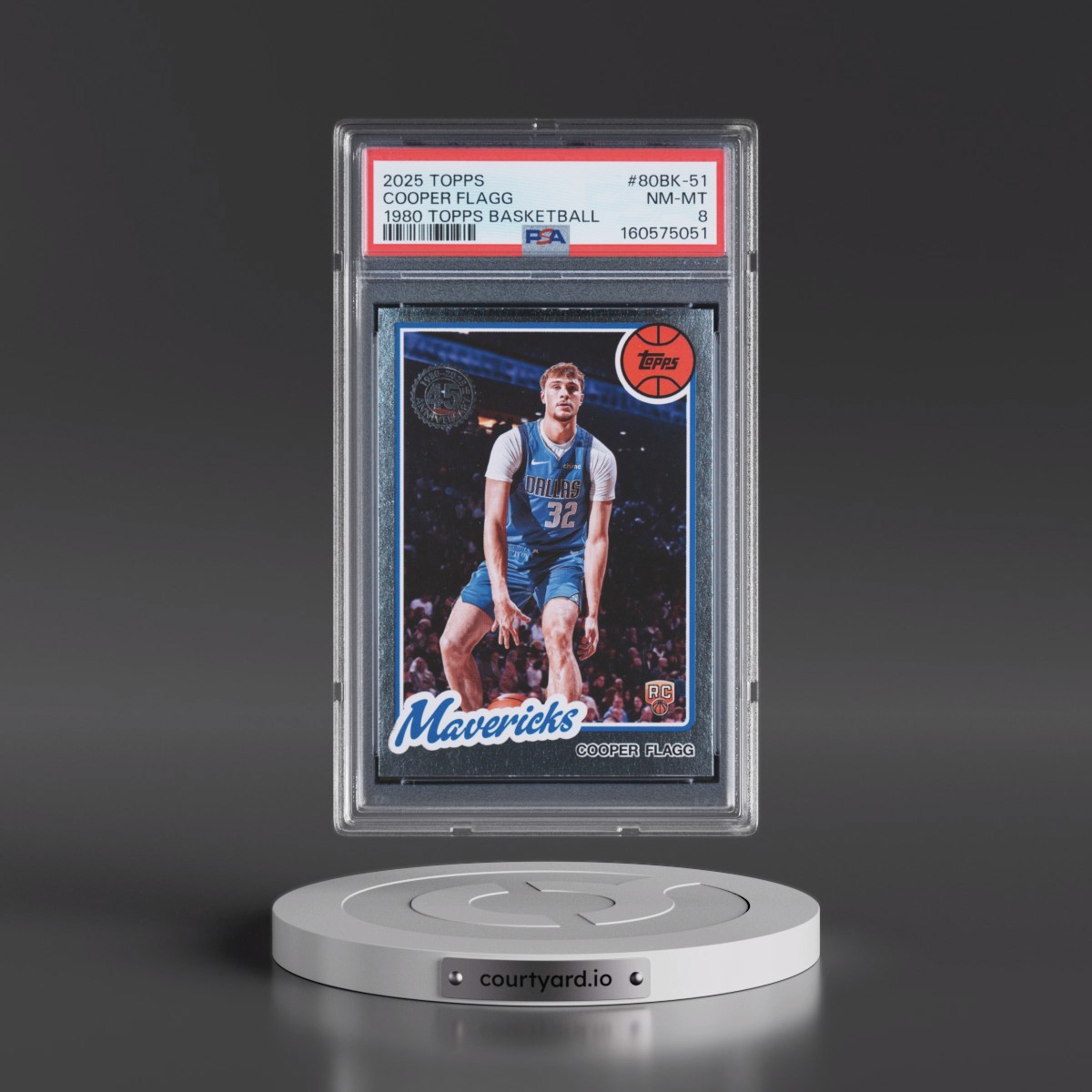 2025 Topps 1980-81 Topps Basketball #80BK-51 Cooper Flagg (PSA 8 NM-MT)