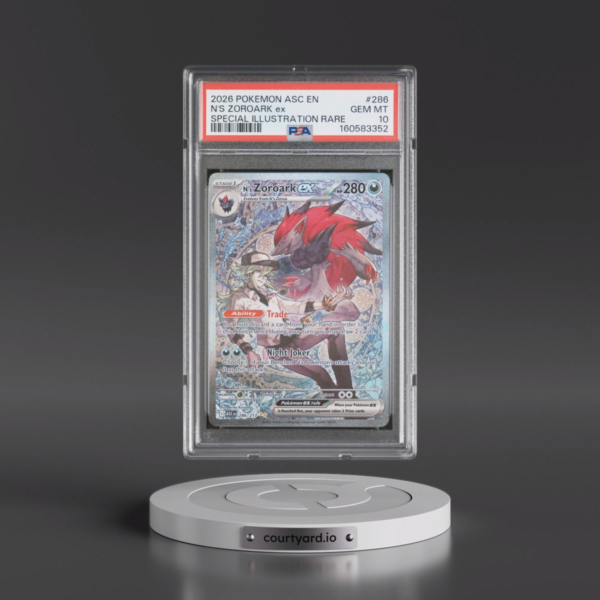 2026 Pokémon Asc EN-Ascended Heroes #286 N's Zoroark EX - Holo Special Illustration Rare (PSA 10 GEM MINT)