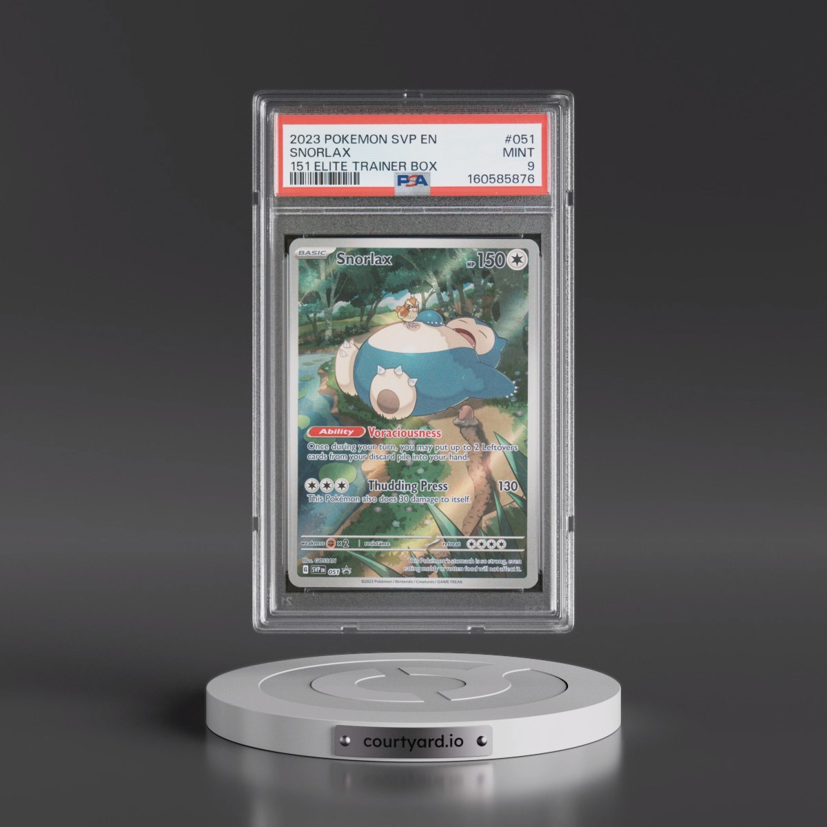 2023 Pokémon Svp EN-SV Black Star Promo #051 Snorlax - 151 Elite Trainer Box (PSA 9 MINT)