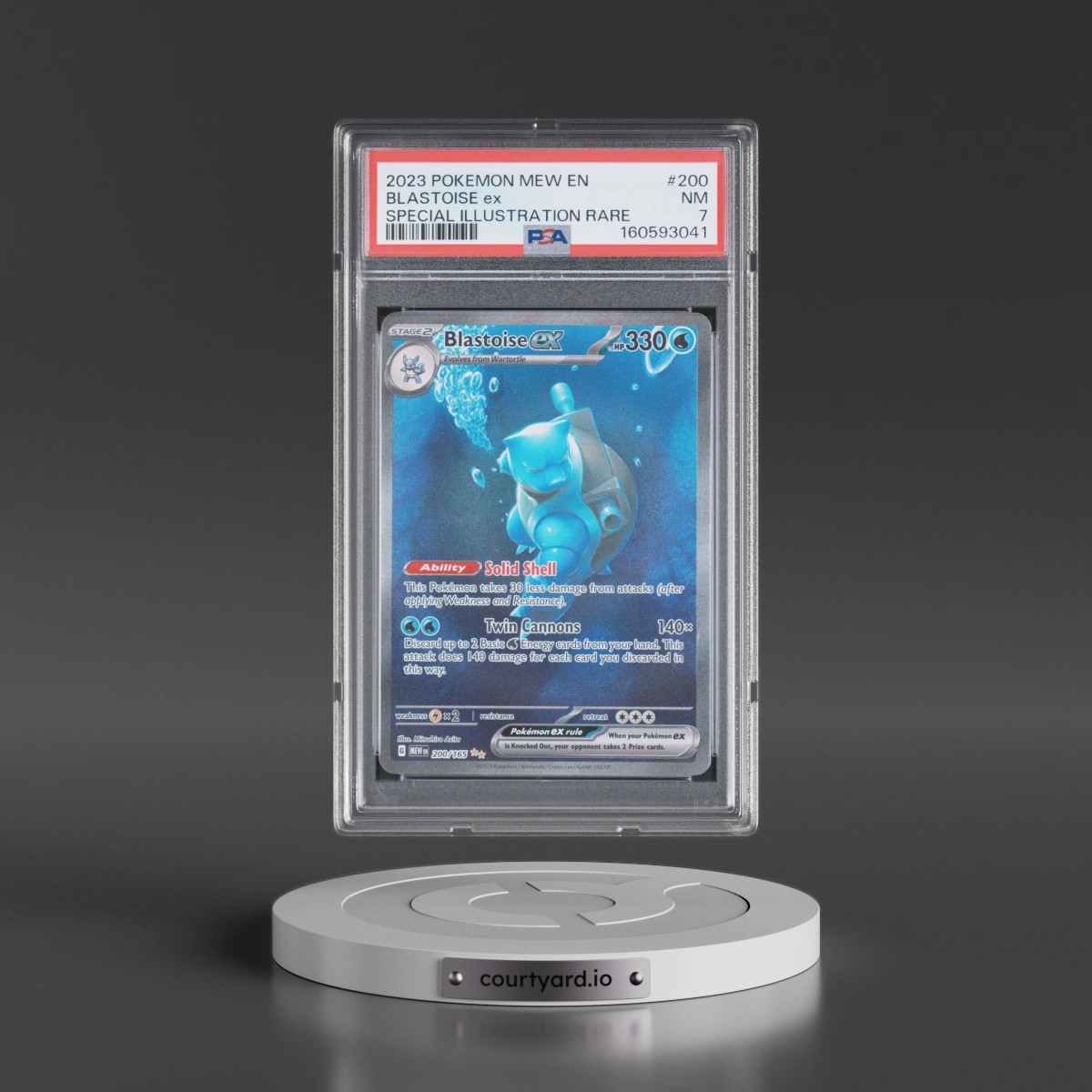 2023 Pokémon Mew EN-151 #200 Blastoise EX - Holo Special Illustration Rare (PSA 7 NM)
