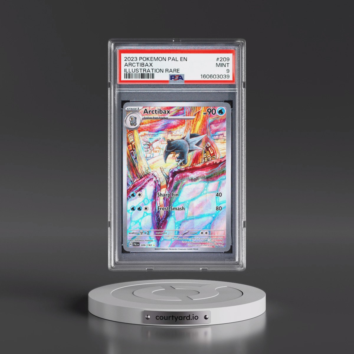 2023 Pokémon Pal EN-Paldea Evolved #209 Arctibax - Illustration Rare (PSA 9 MINT)