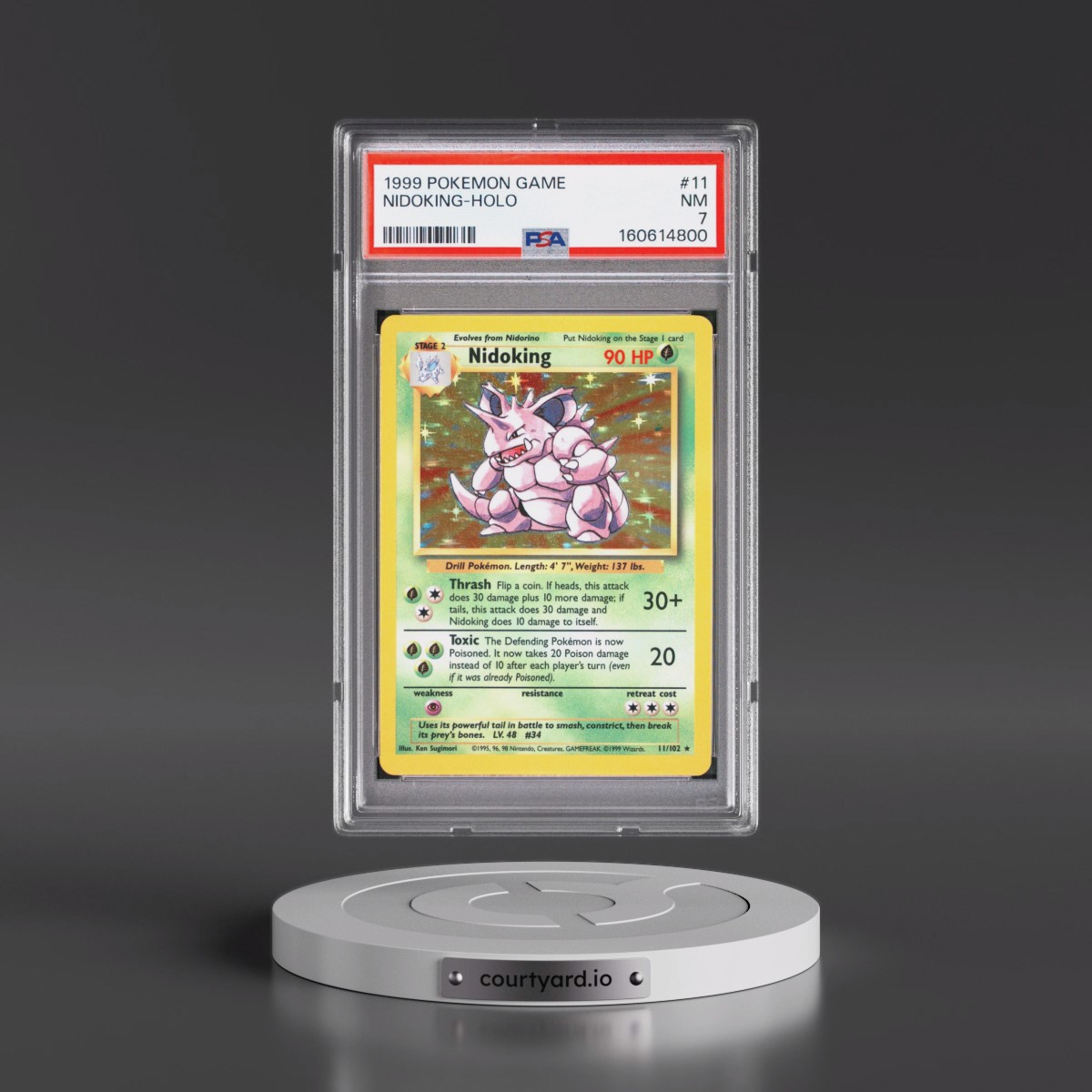 1999 Pokémon Game #11 Nidoking - Holo (PSA 7 NM)