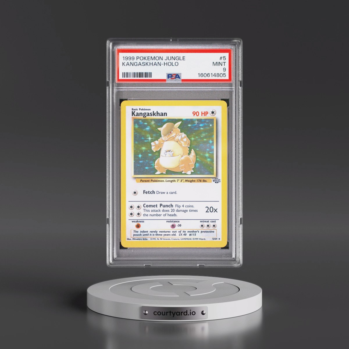 1999 Pokémon Jungle #5 Kangaskhan - Holo (PSA 9 MINT)