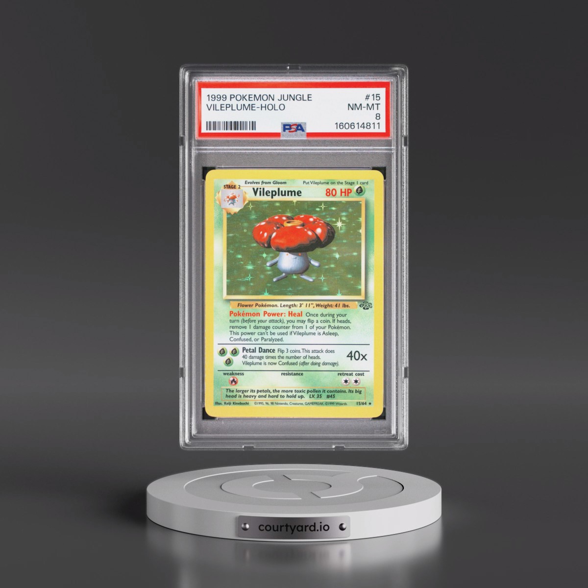 1999 Pokémon Jungle #15 Vileplume - Holo (PSA 8 NM-MT)