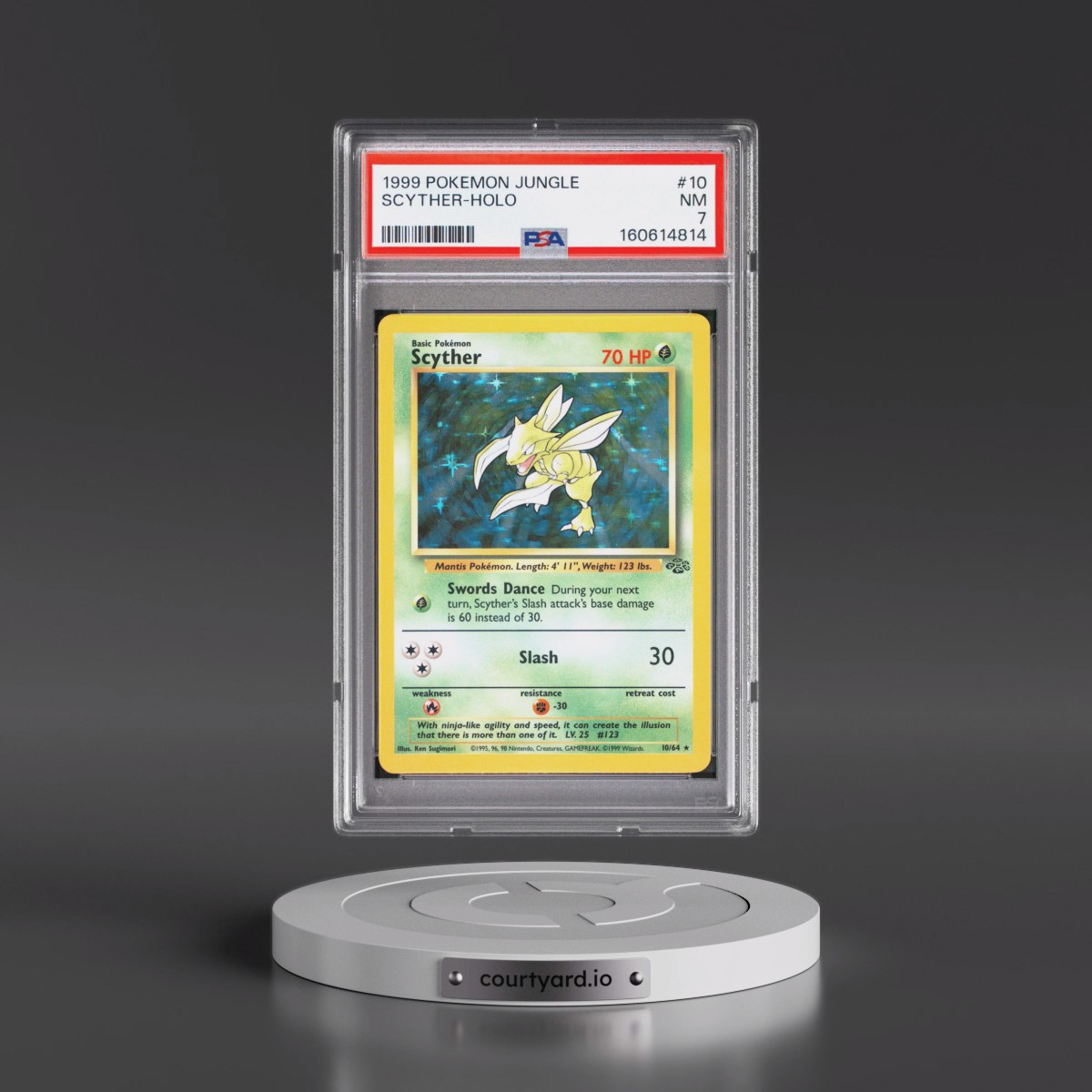 1999 Pokémon Jungle #10 Scyther - Holo (PSA 7 NM)