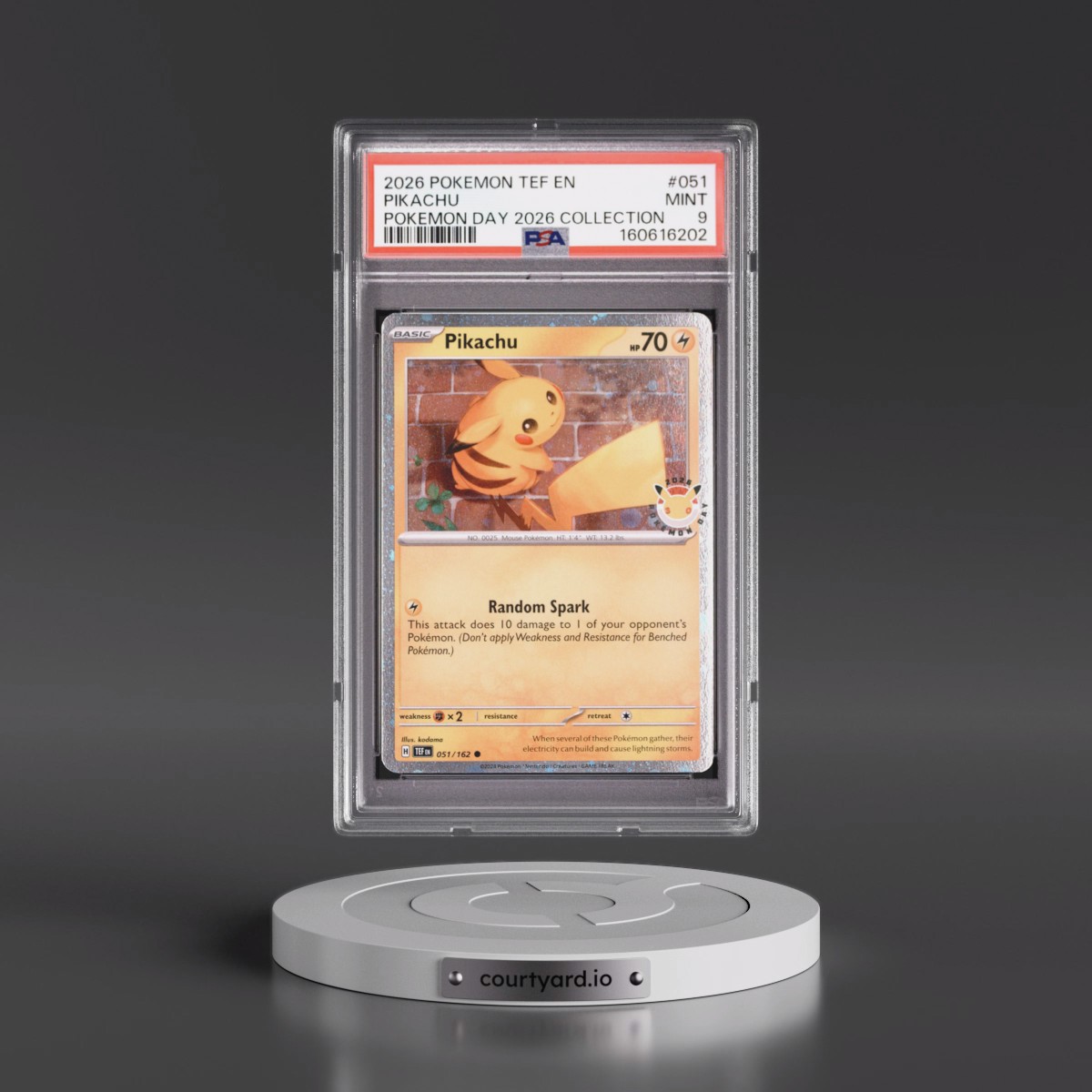 2026 Pokémon Tef EN-Temporal Forces #051 Pikachu - Pokemon Day 2026 Collection (PSA 9 MINT)