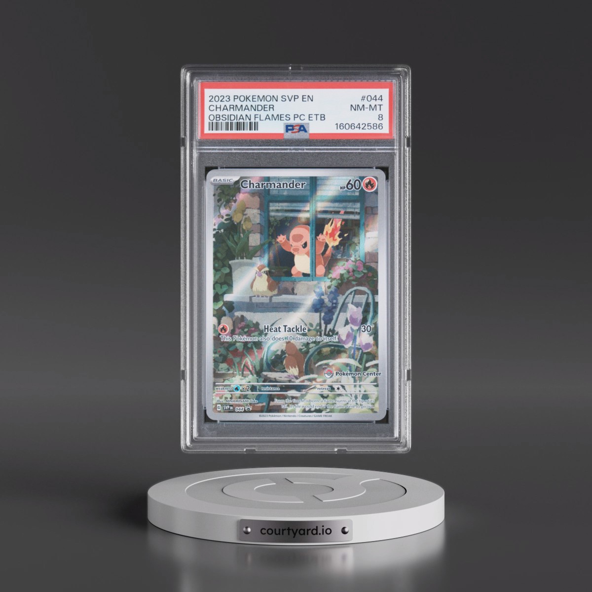 2023 Pokémon Svp EN-SV Black Star Promo #044 Charmander - Obsidian Flames Pokemon Center Elite Trainer Box (PSA 8 NM-MT)