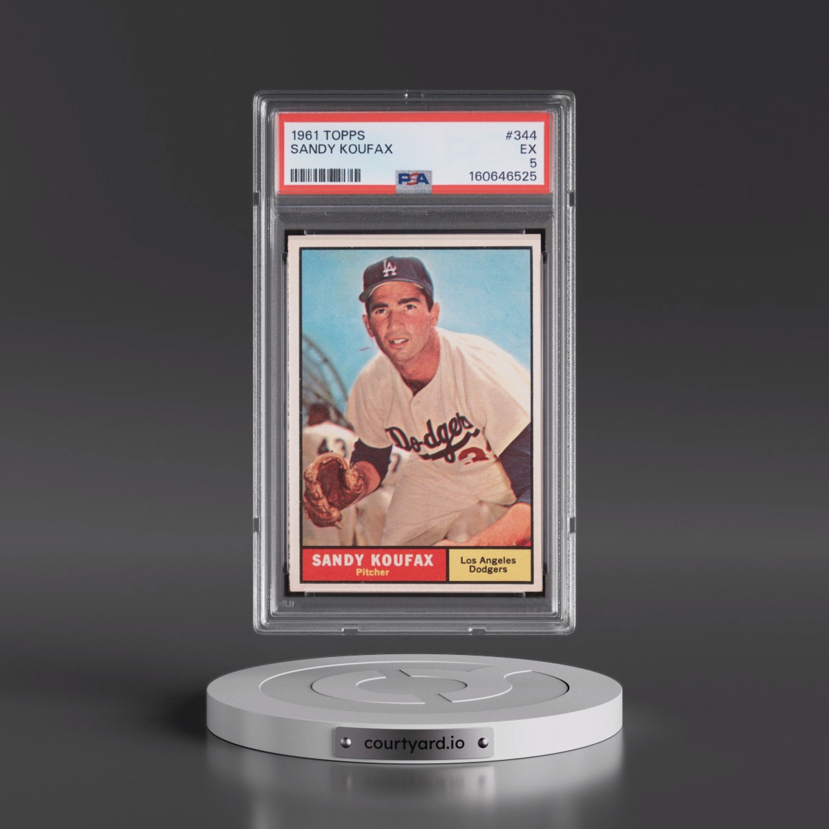 1961 Topps #344 Sandy Koufax (PSA 5 EX)
