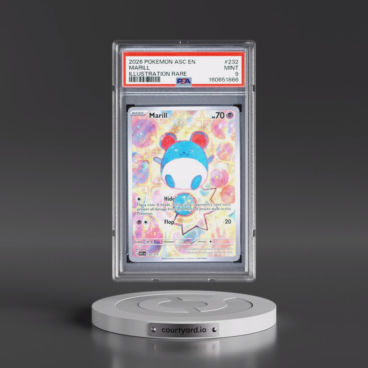 2026 Pokémon Asc EN-Ascended Heroes #232 Marill - Illustration Rare (PSA 9 MINT)