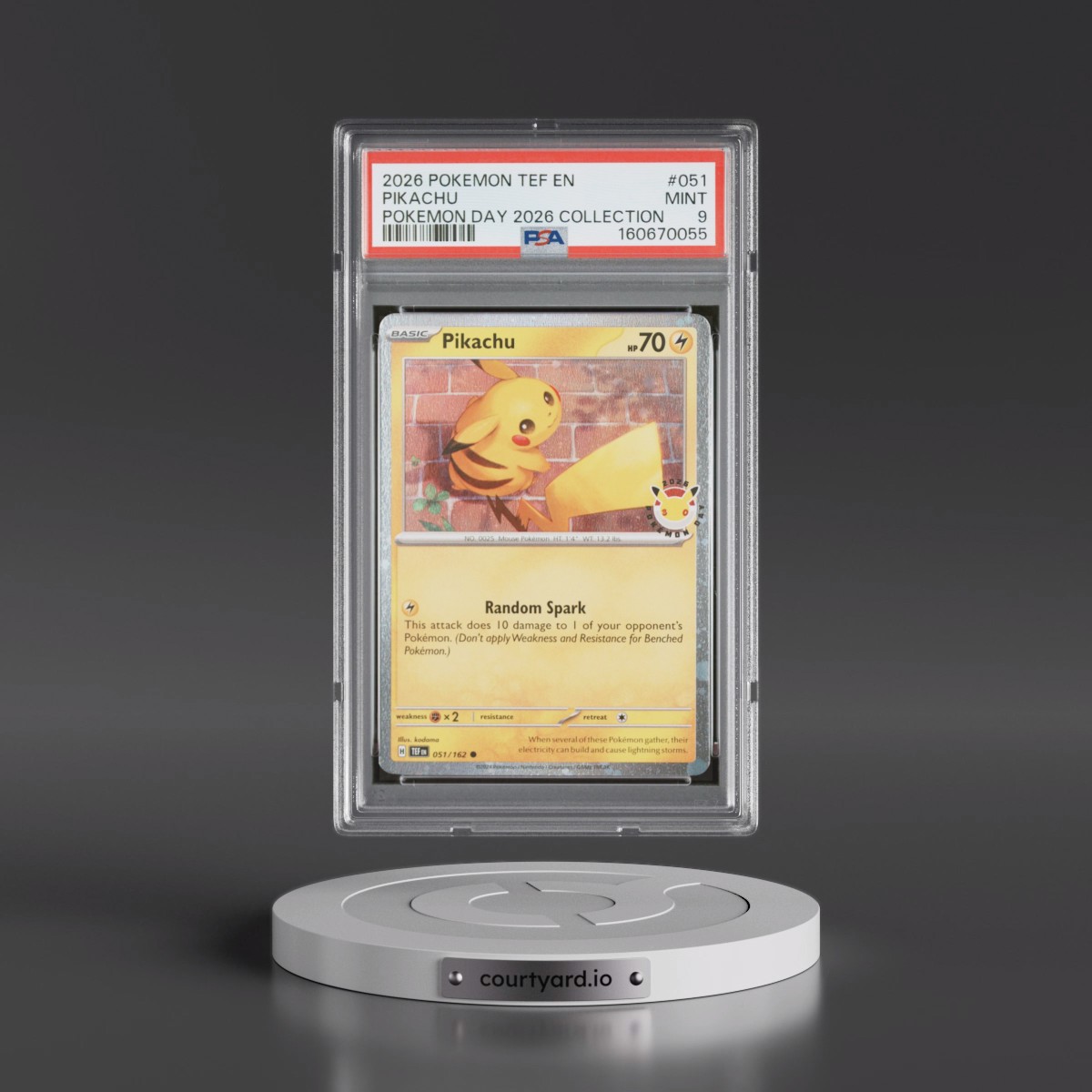 2026 Pokémon Tef EN-Temporal Forces #051 Pikachu - Pokemon Day 2026 Collection (PSA 9 MINT)