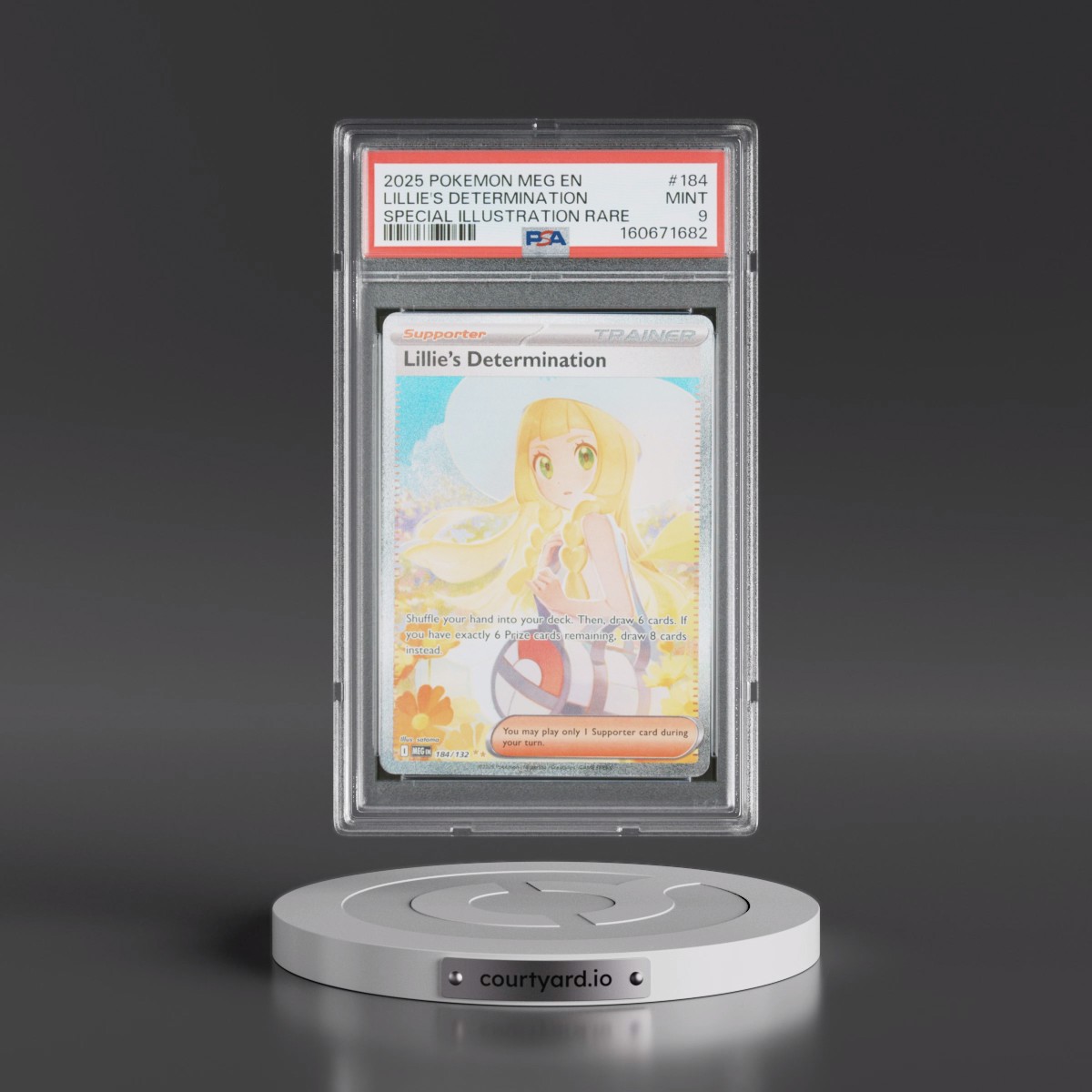 2025 Pokémon Meg EN-Mega Evolution #184 Lillie's Determination - Special Illustration Rare (PSA 9 MINT)