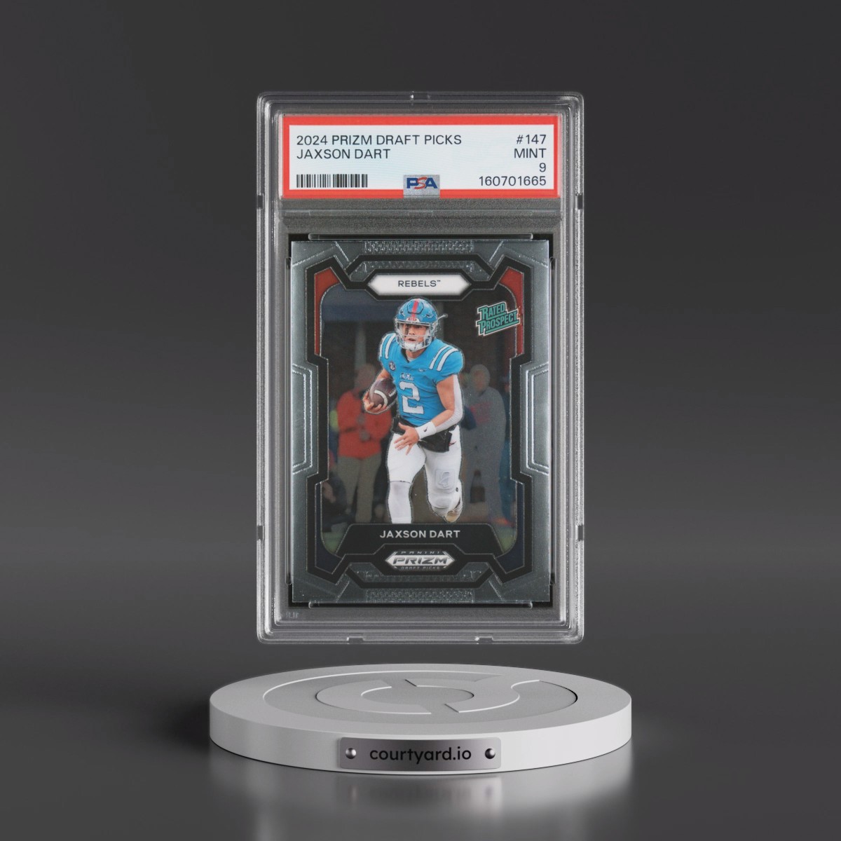 2024 Panini Prizm Draft Picks #147 Jaxson Dart (PSA 9 MINT)