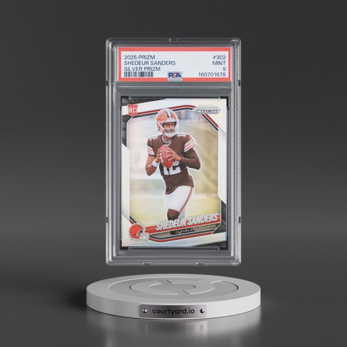2025 Panini Prizm #302 Shedeur Sanders - Silver Prizm (PSA 9 MINT)
