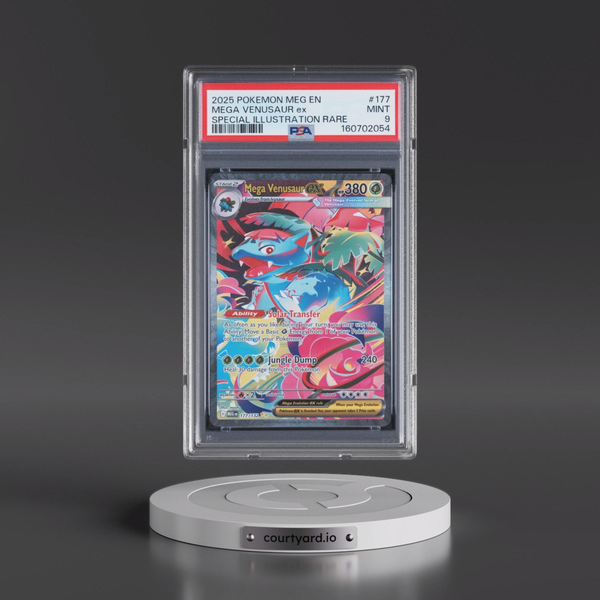 2025 Pokémon Meg EN-Mega Evolution #177 Mega Venusaur EX - Holo Special Illustration Rare (PSA 9 MINT)