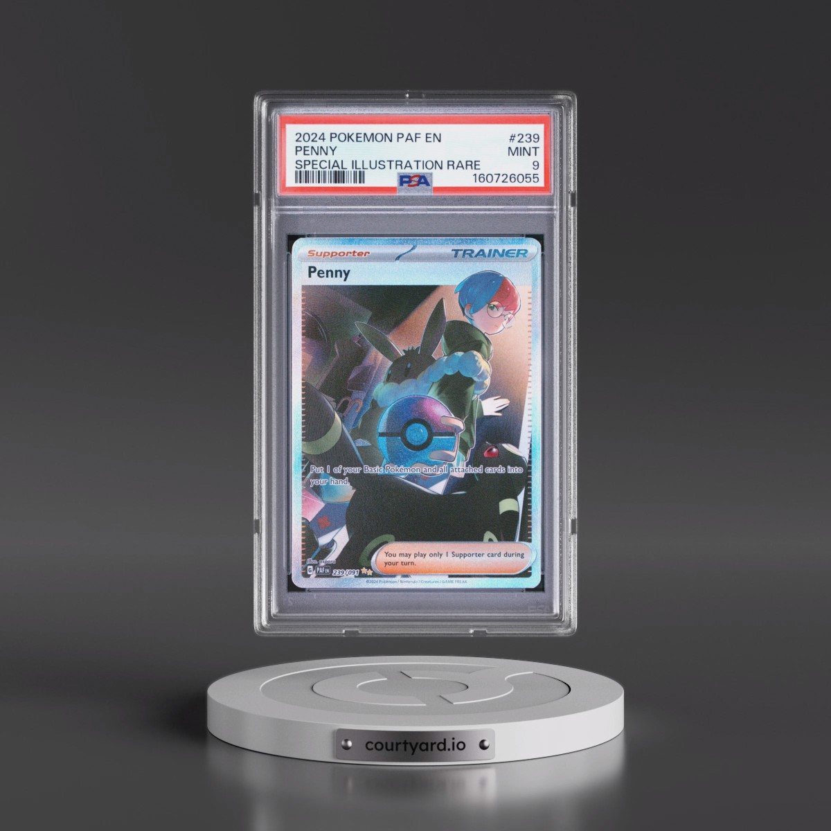 2024 Pokémon Paf EN-Paldean Fates #239 Penny - Special Illustration Rare (PSA 9 MINT)