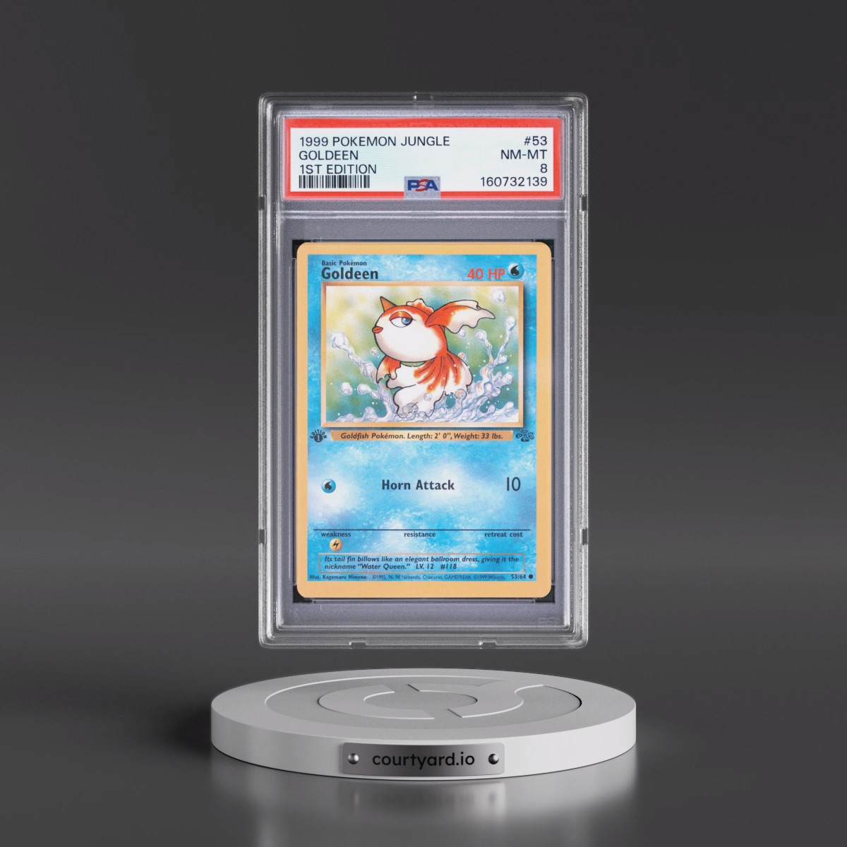 1999 Pokémon Jungle #53 Goldeen - 1st Edition (PSA 8 NM-MT)