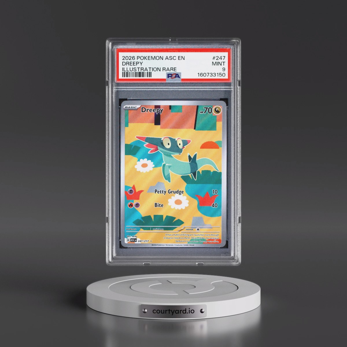 2026 Pokémon Asc EN-Ascended Heroes #247 Dreepy - Illustration Rare (PSA 9 MINT)
