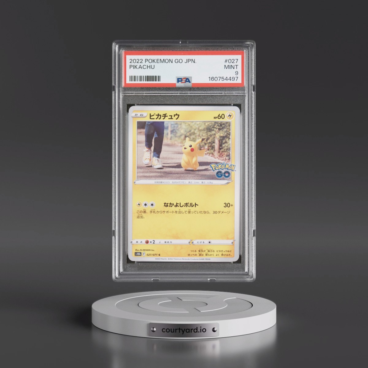 2022 Pokémon Go #027 Pikachu (PSA 9 MINT)