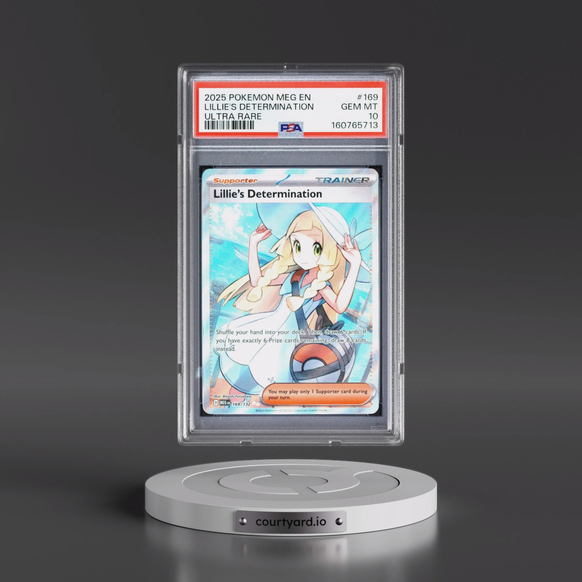 2025 Pokémon Meg EN-Mega Evolution #169 Lillie's Determination - Ultra Rare (PSA 10 GEM MINT)