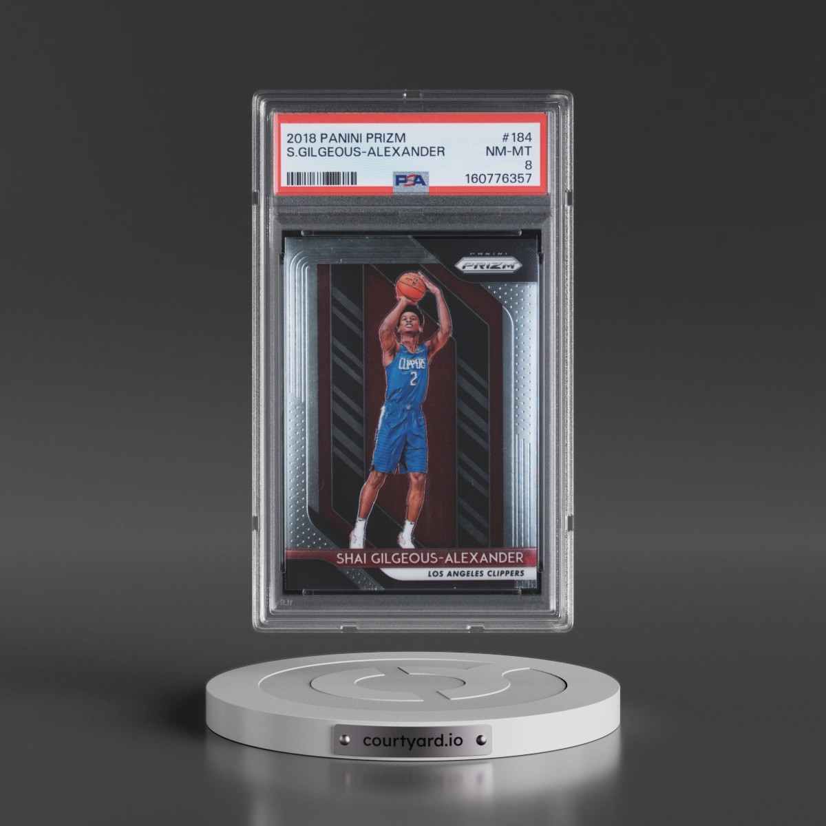 2018 Panini Prizm #184 Shai Gilgeous-Alexander (PSA 8 NM-MT)