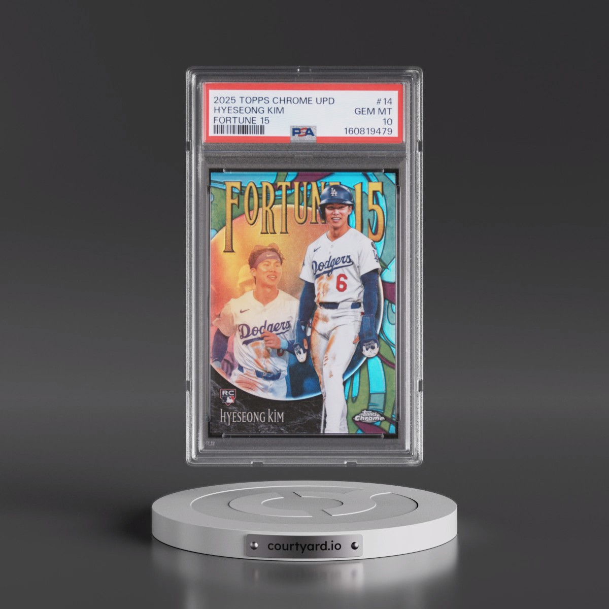 2025 Topps Chrome Update Fortune 15 #14 Hyeseong Kim (PSA 10 GEM MINT)