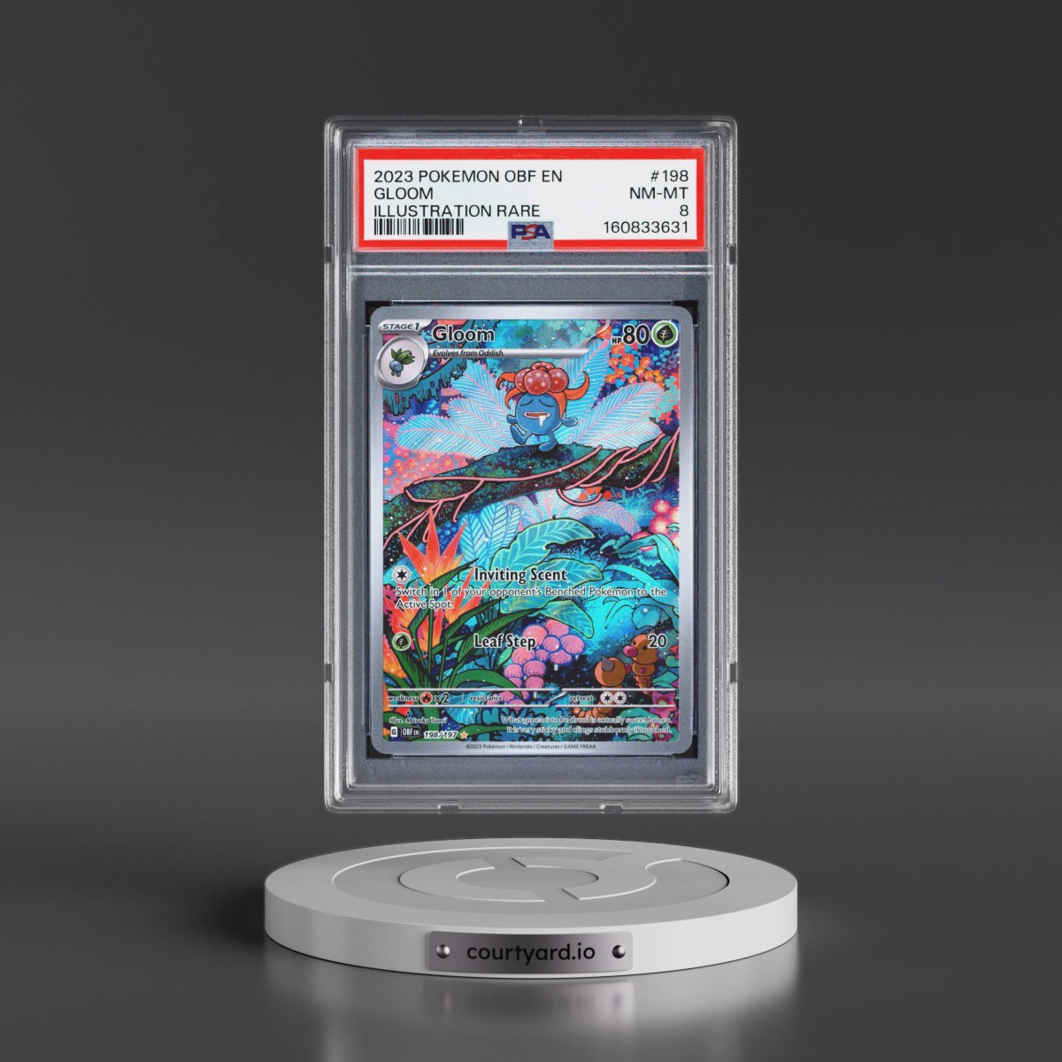 2023 Pokémon Obf EN-Obsidian Flames #198 Gloom - Illustration Rare (PSA 8 NM-MT)
