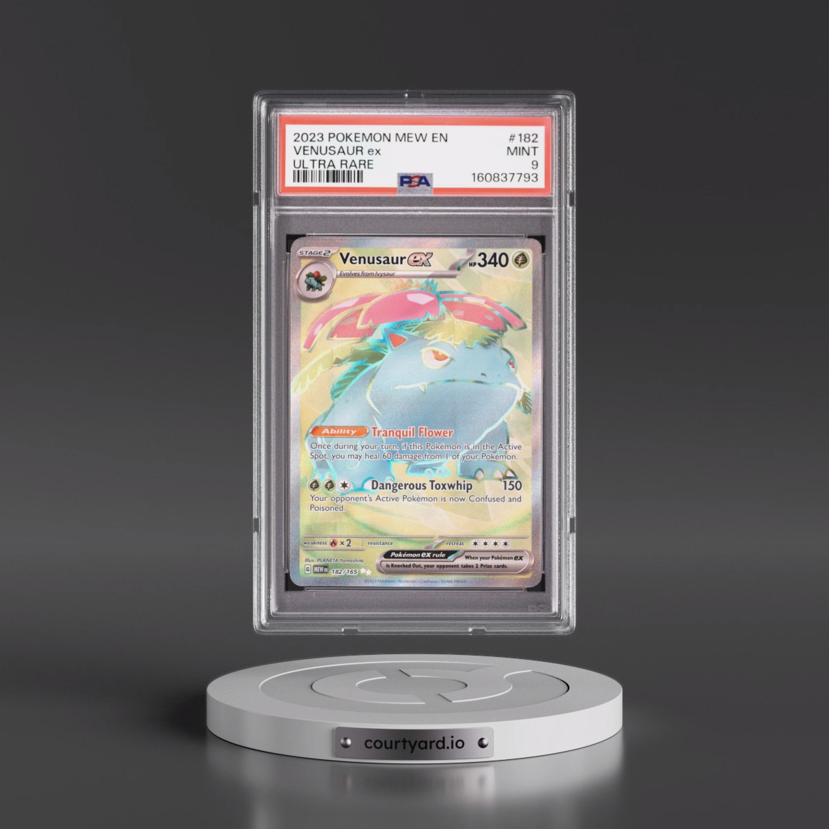 2023 Pokémon Mew EN-151 #182 Venusaur EX - Holo Ultra Rare (PSA 9 MINT)